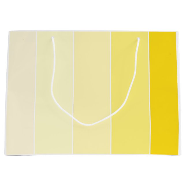Modern Yellow White Stripes Stylish Template Large Gift Bag (Front)