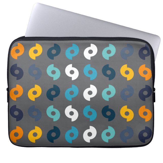 Modern Yin-Yang Pattern Laptop Sleeve (Front)