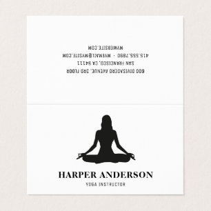Modern Yoga Instructor Professional Logo Business  Business Card