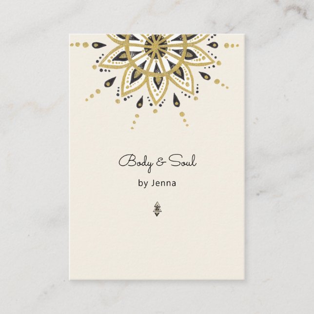 Modern Yoga Massage Wellness  Business Card (Front)