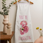 Modern You Are Flamazing Beauty Pink Flamingo Apron<br><div class="desc">Modern You Are Flamazing Beauty Pink Flamingo</div>