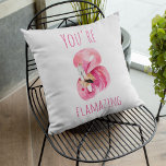 Modern You Are Flamazing Beauty Pink Flamingo Outdoor Pillow<br><div class="desc">Modern You Are Flamazing Beauty Pink Flamingo</div>