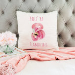 Modern You Are Flamazing Beauty Pink Flamingo Throw Pillow<br><div class="desc">Modern You Are Flamazing Beauty Pink Flamingo</div>