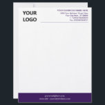 Modern Your Colours Logo Business Office Letterhea Letterhead<br><div class="desc">Your Colours and Font - Custom Simple Personalized Modern Design Business Office Letterhead with Logo - Add Your Logo - Image / Business Name - Company / Address - Contact Information - Resize and move or remove and add elements / image with customization tool. Choose Your Elemant and Text Colours...</div>