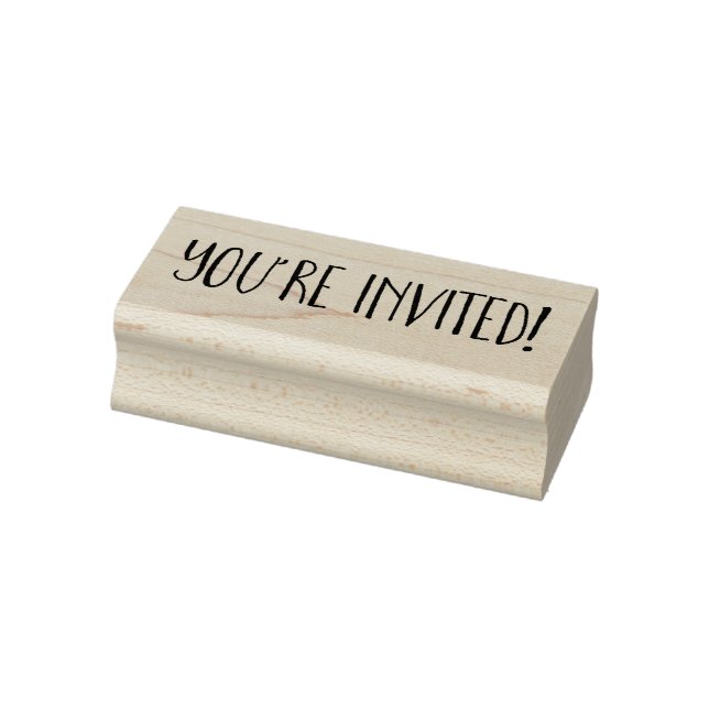 Modern You're Invited! Rubber Stamp (Stamp)
