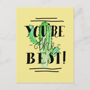 Modern You're the Best Postcard