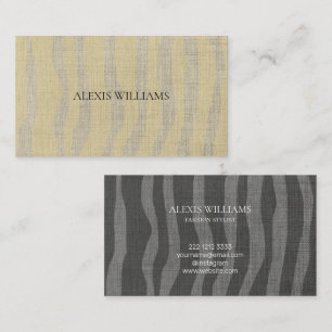 Modern Zebra Animal Pattern Professional Business Card