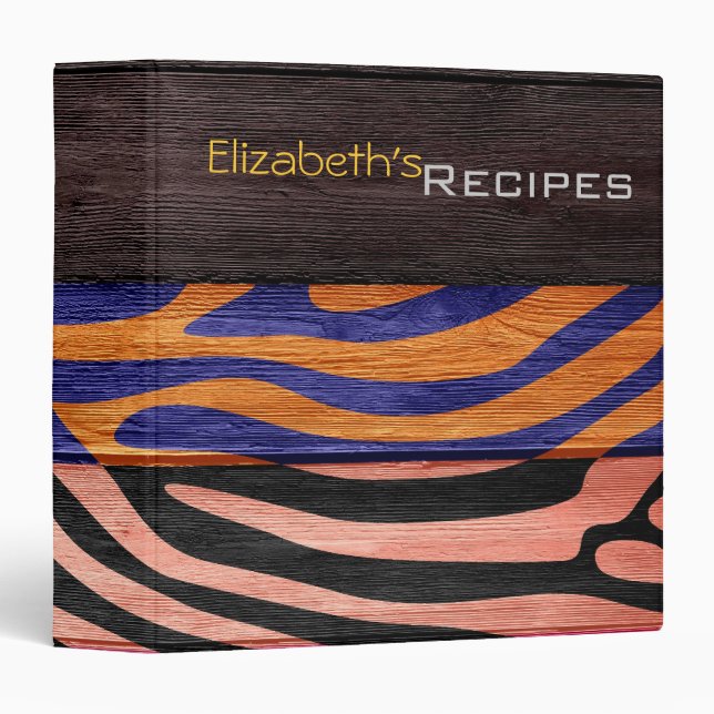 Modern Zebra Print #10 Binder (Front/Spine)