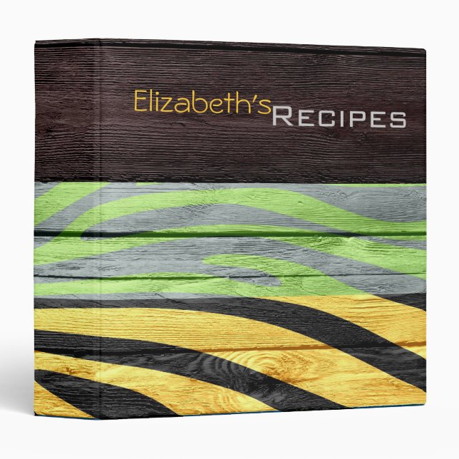 Modern Zebra Print #13 Binder (Front/Spine)