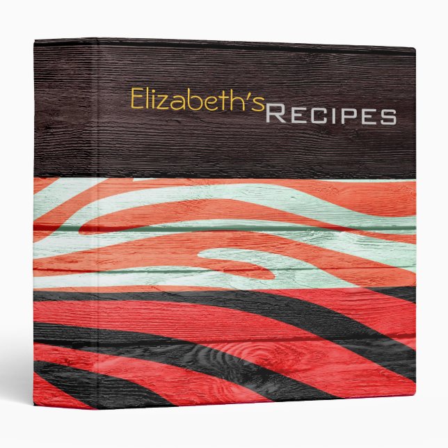 Modern Zebra Print #24 Binder (Front/Spine)