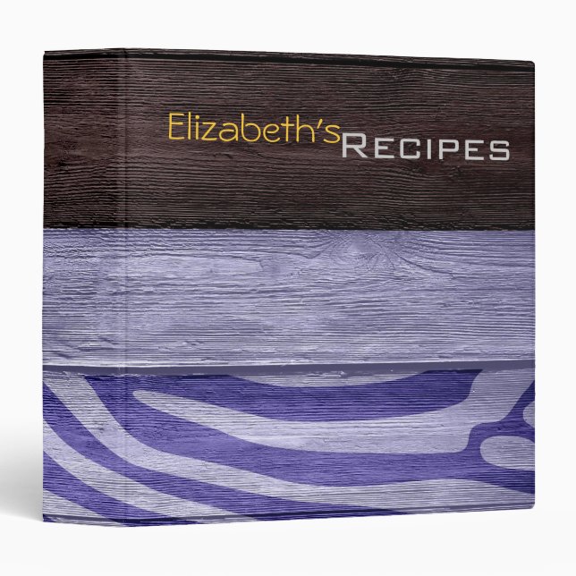 Modern Zebra Print #7 Binder (Front/Spine)