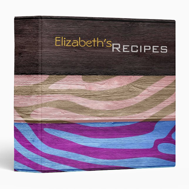 Modern Zebra Print #9 Binder (Front/Spine)