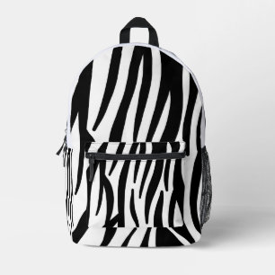 Modern Zebra Print Backpack - Bold Abstract Animal