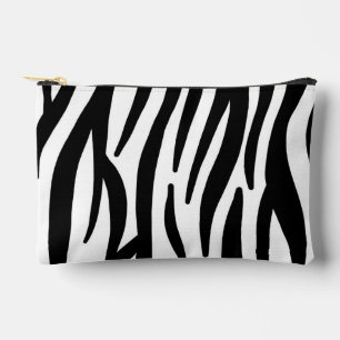 Modern Zebra Print Cosmetic Bag - Stylish Abstract
