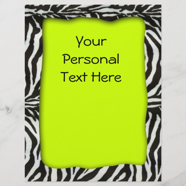 Modern zebra print flyer (Front)