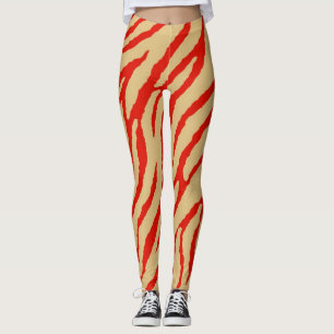 Modern Zebra Print Pattern Leggings