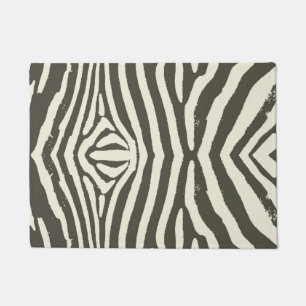 Modern Zebra Stripe Animal Print Pattern Doormat
