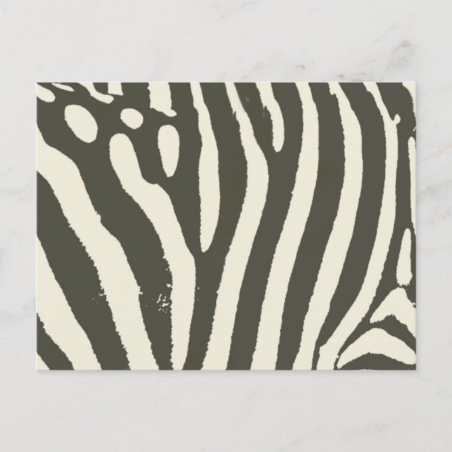 Modern Zebra Stripe Animal Print Pattern Postcard (Front)