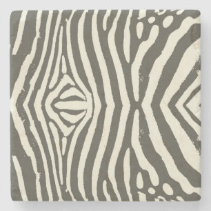 Modern Zebra Stripe Animal Print Pattern Stone Coaster