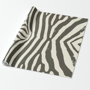 Modern Zebra Stripe Animal Print Pattern Wrapping Paper