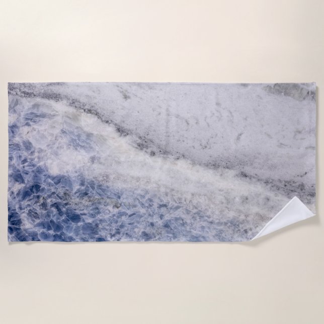 Modern Zen Bleu  Beach Towel (Front)