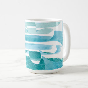 Modern Zen Blue Mug – Calm Abstract Art Design