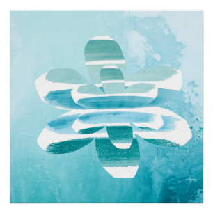 Modern Zen Blue Poster – Minimal Abstract Wall Art