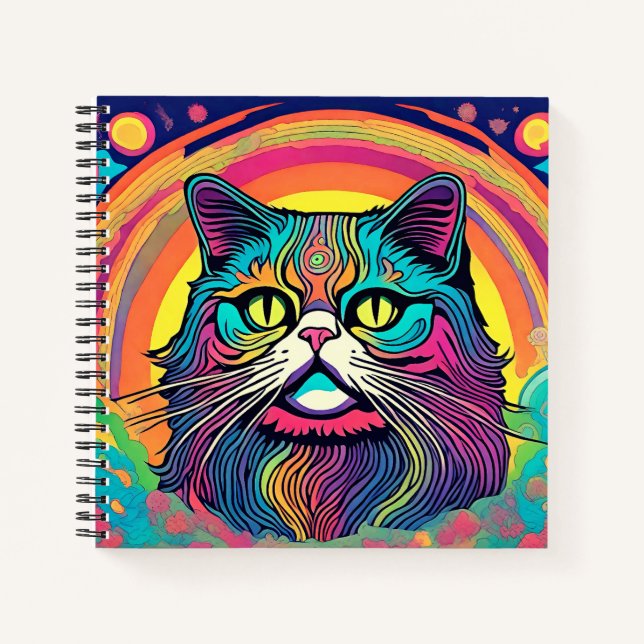 Modern Zen Cat Notebook (Front)
