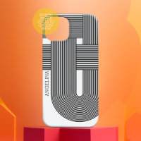 Modern Zen Geometric Lines with small name