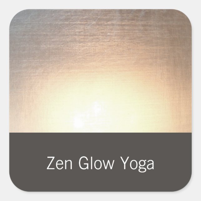 Modern Zen Glow Yoga and Healing Arts Square Sticker (Front)