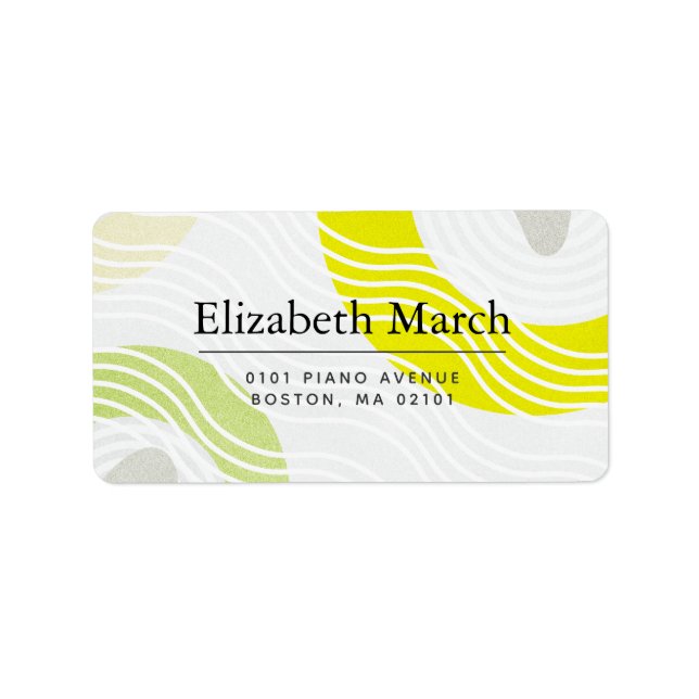 Modern Zen Rock Garden Grey Address Label (Front)