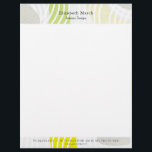 Modern Zen Rock Garden Grey Letterhead<br><div class="desc">This simple and modern letterhead is inspired by a Japanese Zen rock garden which features a light grey background with white wavy patterns represents ripples in water, and rocks / stones surrounded by green moss represent mountains. Change the background colour on the reverse and personalize it for your needs. Perfect...</div>