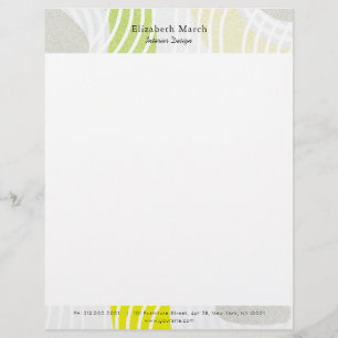 Modern Zen Rock Garden Grey Letterhead