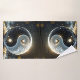 Modern Zen Yin and Yang vibes  Bath Towel