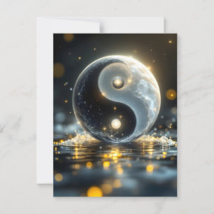 Modern Zen Yin and Yang vibes Postcard