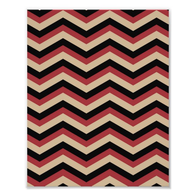 Modern Zig Zag Pattern Photo Print (Front)