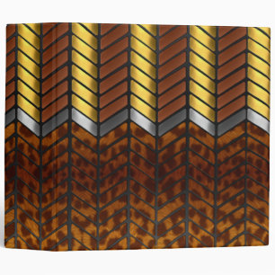 Modern Zigzag Chevron Jaguar Animal Print Binder