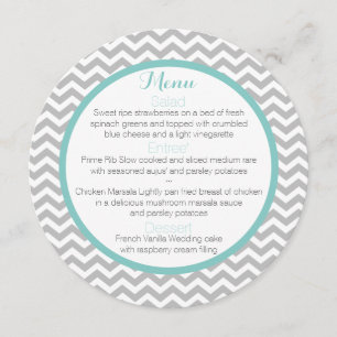Modern Zigzag Pattern Round Menu