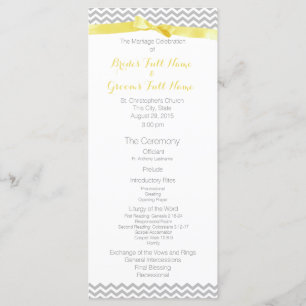 Modern Zigzag Pattern Wedding Program