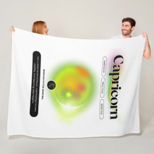 Modern Zodiac Capricorn Virgo Quote Earth Element Fleece Blanket