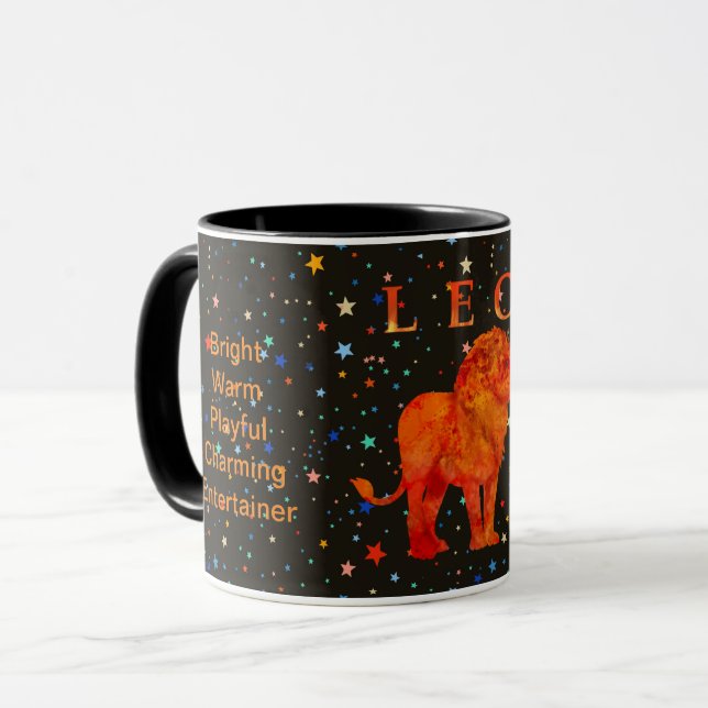 Modern zodiac Leo personalized traits Mug (Front Left)