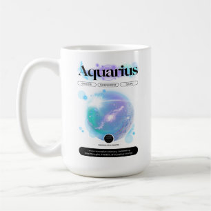 Modern Zodiac Sign Aquarius Quote Air Element Coffee Mug