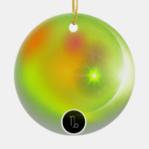 Modern Zodiac Sign Capricorn Quote Earth Element Ceramic Ornament