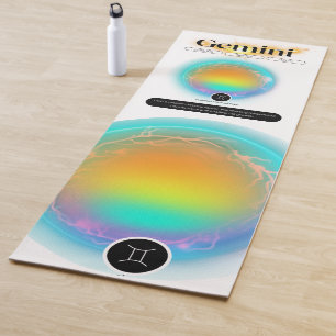 Modern Zodiac Sign Gemini Quote Air Element Yoga Mat