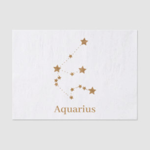 Modern Zodiac Sign Gold Aquarius   Element Air Tissue Paper