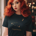 Modern Zodiac Sign Gold Capricorn | Element Earth T-Shirt<br><div class="desc">Modern Zodiac Sign Gold Capricorn | Element Earth</div>