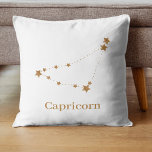Modern Zodiac Sign Gold Capricorn | Element Earth Throw Pillow<br><div class="desc">Modern Zodiac Sign Gold Capricorn | Element Earth</div>