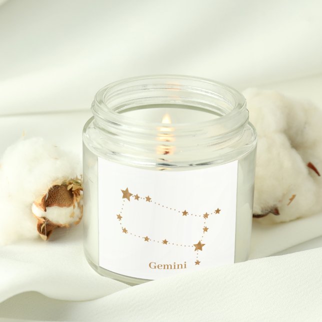 Modern Zodiac Sign Gold Gemini | Element Air  Square Sticker (Creator Uploaded)