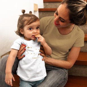 Modern Zodiac Sign Gold Gemini Element Air Toddler T-shirt