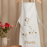 Modern Zodiac Sign Gold Pisces | Element Water Apron<br><div class="desc">Modern Zodiac Sign Gold Pisces | Element Water</div>